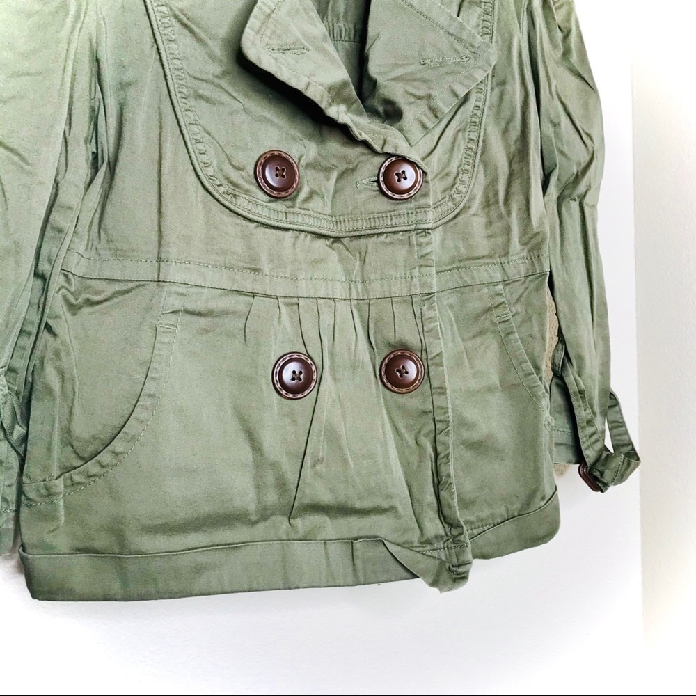 AMERICAN Rag Olive Green Peplum Utility Jacket - Picture 2 of 9